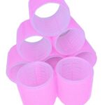 8x MIDHILL PINK Large Self Grip Hair Rollers Set 55mm Self Holding Rollers Salon Hairdressing Curlers DIY Curling Tool Hair Curlers Rollers Tools