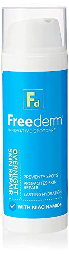 FREEDERM Overnight Skin Repair for Spot Prone Skin, Visibly Reduces Spots and Redness, With Niacinamide and Vitamin B3, Clear, 50 ml