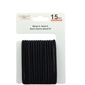 Zulfaye Hair Bobbles for Thick Hair, Elastic Hair Bands, 4mm Snag Free Strong Hair Bands for Women, Hair Ties for Girls, Hairbands Women, Ponytai