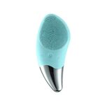 SONGQEE Sonic Facial Cleansing Brush Electric, Waterproof Silicone Face Massager Brush Rechargeable Face Scrubber, Mini Skin Cleanser Exfoliator