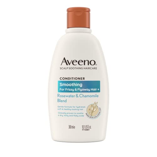 Aveeno Smoothing Rosewater and Chamomile Scalp Soothing Conditioner for Frizzy Hair 300ml