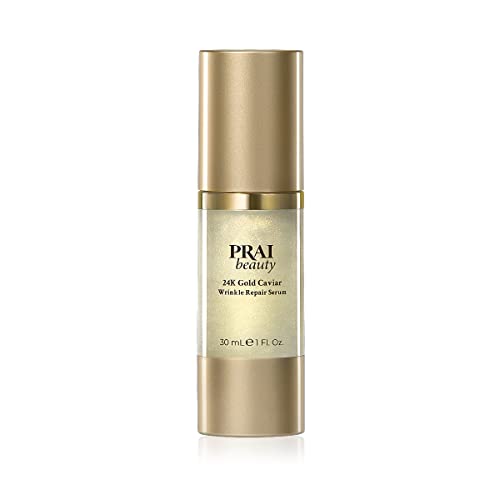 24K Gold by Prai Wrinkle Repair Day Serum 30ml, Deep Hydrating Express Facelift Serum for Smooth Younger Looking Skin