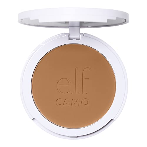 e.l.f. Camo Powder Foundation, Lightweight, Primer-Infused Buildable & Long-Lasting Medium-to-Full Coverage Foundation, Light 280 N