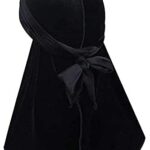 Silky Durag Velvet Black, Luxury Velvet Durags for Men and Women, Headwraps, Bandana Perfect for Dreadlocks, 360 Waves, Curls