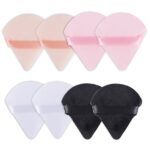 8 Pcs Powder Puff, Triangle Powder Puffs Makeup Puff Cosmetic Puff Soft Velour Face Powder Puff Wet Dry Dual-Use for Daily Makeup Foundation Crea