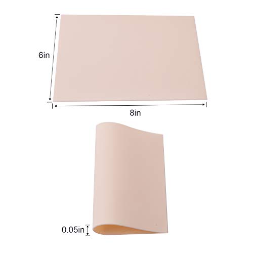Blank Tattoo Tatouage Practice Skin, Gospire Double Sides 10pcs 8x6in Tattooing and Eyebrow Practice Skin for Beginners and Experienced Artists