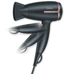 Beurer Style Pro HC25 Travel Hair Dryer,Lightweight Portable Hairdryer,Dual Voltage 110-120/220-240 V (1200/1600 Watts)For Worldwide Use,Ion Func