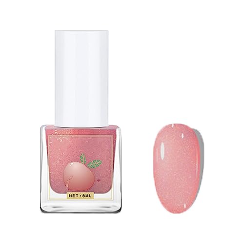 Shefave Pearl Nail Polish,Quick Dry Nail Polish - Natural Water Based Long Lasting Glossy Easy Peel off Fruity Aroma No Need Cure Nail Varnish -