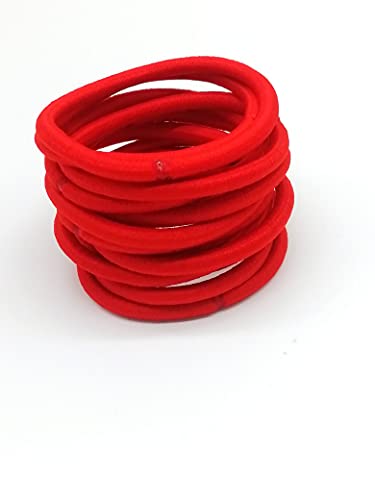 La Petite PrincesseThick red hair bobbles Red Hair bands, School Uniform Red Hair Elastic Bands Ponytail Holders Hair Bands Hair Bobbles for Wome