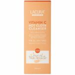 Lacura Vitamin C Hot Cloth Cleanser with Muslin Cloth 200ml | Removes Make Up | Gently Cleanses & Exfoliates | All Skin Types | For Sensitive Ski