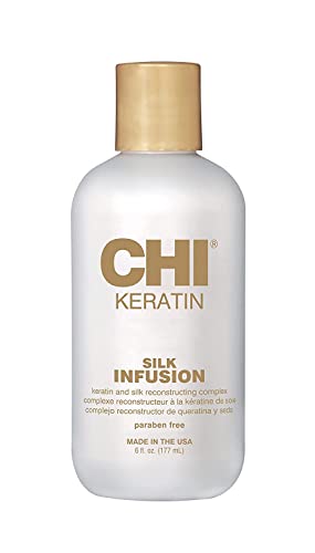 CHI Keratin Silk Infusion ; Reconstructing Keratin Treatment Hair Serum ; Leave-In Hair Oil for Dry Damaged Hair ; Hydrates, Restores & Adds Shin