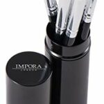 Eye Makeup Brush Set by Impora London. Includes - Eyeshadow Brushes, Blending Brush, Pencil Brush, Eyeliner Brush & more [7 Brushes + Metal Case]