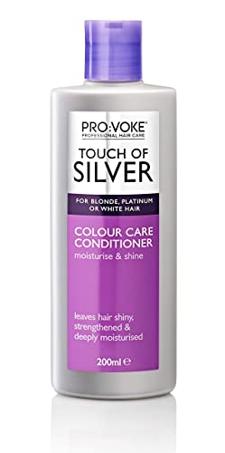 PROVOKE Touch of Silver Colour Care Conditioner 200 ml, Keep Coloured Hair Deeply Moisturised Silky and Smooth, Helps Eliminate Brassy and Yellow