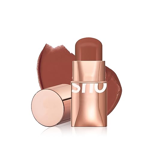 Blush Stick - Cream Blush - Waterproof Long-lasting 3-in-1 Multi-Use Blusher Contour for Lip Cheek Eye - Moisturize and Blendable Blush for Natur