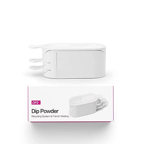 Nail Dip Powder Tray, Dip Powder Recycling Tool for Acrylic Nail Powder Use, Easy to Make Beautiful Dip Nails, White