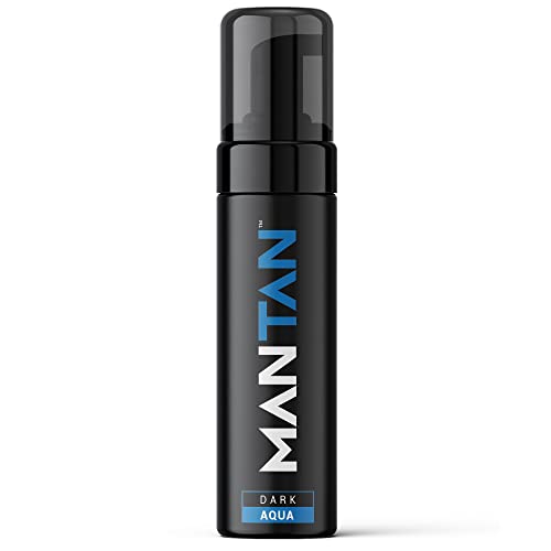 MANTAN - Self Tan for Men With Tanning Mitt | Dark Shade Male Instant Fake Self Tanner Bronzing Mousse For Body Face |