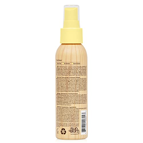 Sun Bum Revitalizing 3 in 1 Leave In Conditioner Spray, Vegan and Color Safe with UV Protection, Detangles and Reduces Frizz, 118ml