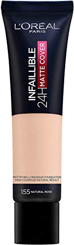 L'Oreal Paris Cover Liquid Foundation, With 4% Niacinamide, Long Lasting, Natural Finish, Available In 20 Shades, Spf 25, Infallible 32H Matte Co