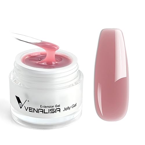 VENALISA 50ml Builder Base Gel Nail Gel Kit Nail Art Acrylic French Nails Smoke Nude Pink Natural Color Builder Nail Extend Gel…