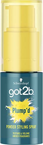 Schwarzkopf got2b Plump'd Volume Root Hair Powder Unisex Styling Spray, Vegan, Silicone Free, 8g