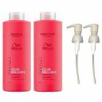 Wella Professionals Brilliance Shampoo & Brilliance Conditioner For Fine To Normal, Coloured Hair 1000ml + Pumps