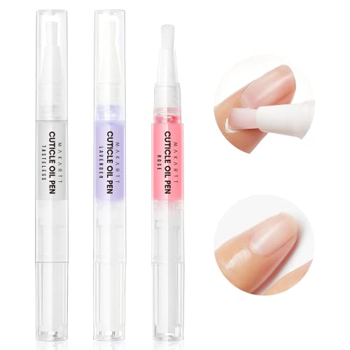 Makartt Cuticle Oil Pen for Nail Care, 3Pcs Nail Oil Pen Nourishing, Moisturizing, Nail Moisturizer Cuticle Care Kit for Cracked and Dry Cuticle