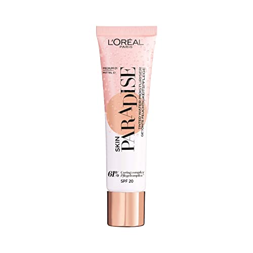 L'Oreal Paris Skin Paradise Tinted Moisturiser, Up to 24h hydration, SPF20, 01 Light, 0.039 kg