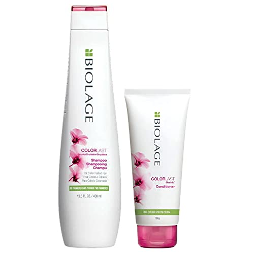 Matrix Biolage ColorLast Conditioner (196g) and Shampoo (400ml) for Colour Protection Combo Set, Deep Conditioning Hair Treatment, Colour Protect