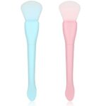 Ouligay 2PCS Silicone Face Mask Brush Applicator Face Brush Clay Mask Applicator Soft Silicone Facial Mud Mask Applicator Brush Hairless Face Mas