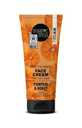Organic Shop Mattifying Face Cream for oily skin Pumpkin and Honey, 50 ml