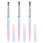 KINBOM 3pcs Nail Polish Clean up Brush, Nail Pen Painting Tools Builder Gel Nail Remover Brush for Nail Art Design Manicure Mistake Cleaning