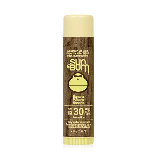 Sun Bum SPF 30 Coconut Sunscreen Lip Balm, Vegan and Cruelty Free Broad Spectrum UVA/UVB Lip Care, Made with Aloe and Vitamin E for Moisturised L