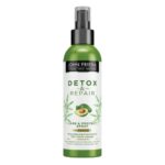 John Frieda Detox & Repair Care & Protect Heat Protection Spray 200 ml, Detangling and Strengthening Spray for Dry, Stressed and Damaged Hair, Le