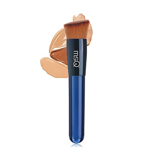 MSQ Make Up Brush Foundation Kabuki Flat Top Perfect for Blending Liquid Make Up Flawless Powder Cosmetics Premium Foundation Brush, Buffing, Ble