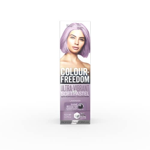 Knight & Wilson Colour-Freedom 150ml Mystic Purple Semi-Permanent Hair Colour - Ultra-Vibrant Vegan Friendly Colour Mask with Shine Booster Compl