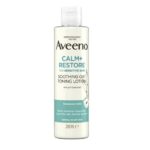 Aveeno Face Calm Plus Restore Soothing Oat Toning Lotion, Leaves Skin Ultra Refreshed, Sensitive Skin, with Prebiotic Oat and Calming Feverfew, 2