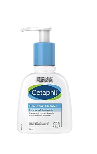 Cetaphil Gentle Skin Cleanser, 236ml, Face & Body Wash, For Normal To Dry Sensitive Skin, With Niacinamide & Glycerin, Soap Free