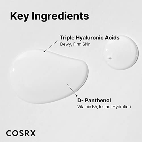 COSRX Hydrium Triple Hyaluronic Moisture Ampoule, 40ml | Hyaluronic Acid Viscous Serum | Korean Skin Care, Vegan, Cruelty Free, Paraben Free, CPN