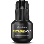 Extreme Hold Eyelash Extension Glue For Professionals | Strongest Black Lash Adhesive for Long Lasting Semi Permanent Individual Lash Extensions