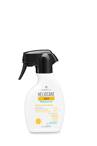 Heliocare 360° Pediatrics Atopic Lotion Body Spray - 250ml | Kids Sun Spray for Body | UVA UVB Visible Light Infrared-A Sun Protection | For Chil