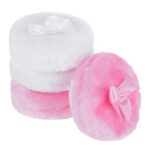 Sibba 4Pcs Large Fluffy Powder Puff, 3.54 Inch Ultra Soft Washable Reusable Velour Face Body Powder Puff Loose Powder Puffs Wet Dry Makeup Tool
