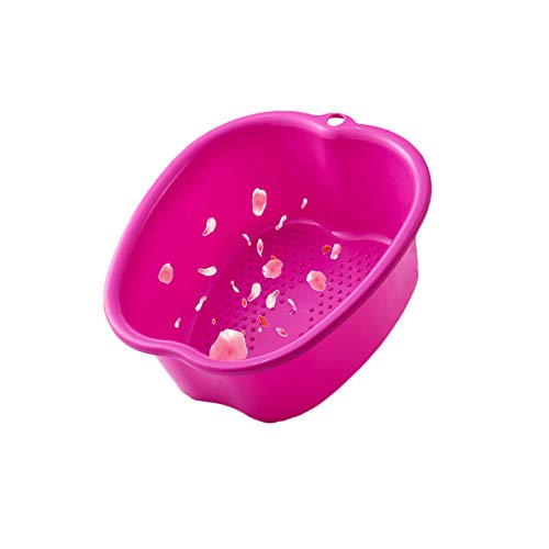 Large Foot Bath spa Bowl, Thick Sturdy Plastic Foot Basin for Pedicure, Detox and Massage, Perfect to Soak Your Feet Toe Nails and Ankles (Blue)