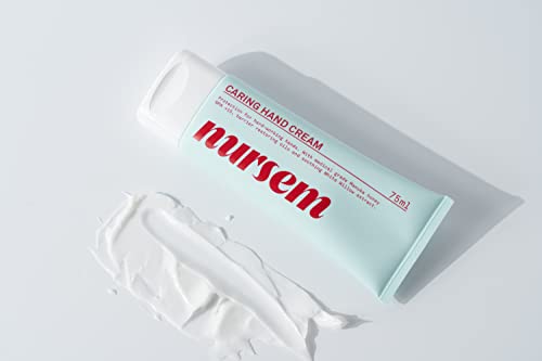 Nursem CARING HAND CREAM β 75ml | Fast absorbing and moisturising natural cream for hard working hands, repairing cream suitable for sensitive an