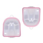 2Pcs Nail Soaking Bowl Finger Soaking Bowl Nail Spa Bowl Nail Art Remover Soak Soaker Treatment Bowl Nail Art Tips Bowl for Fingernail Toenail Ca