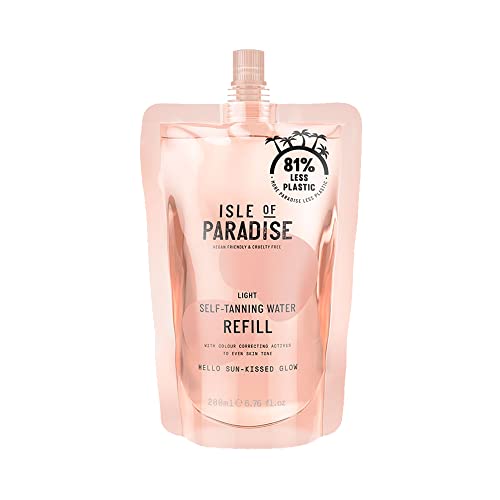 Isle of Paradise Self Tan Water Light (200 ml) Hydrating Self Tanning Water Natural Ingredients & Vegan