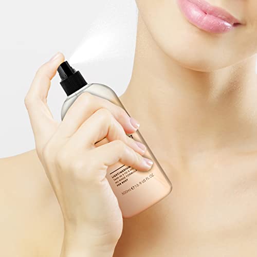 EcoTan Tropical Tanning Face and Body Mist Spray 500ml, Long-Lasting Natural Golden Bronzing Self Tan, Aloe Vera Chamomile & Coconut Water, Vegan