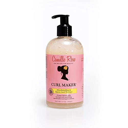 Camille Rose Curl Maker Jelly 355ml - Crafted to nourish and define curls. Natural, clean formula. For coily, curly, wavy hair. ALOE JUICES & MAR