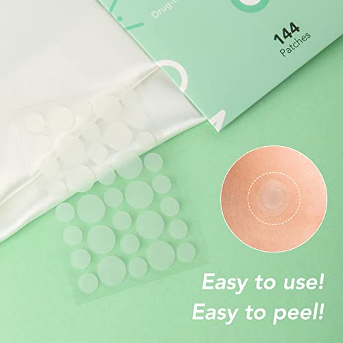 Pimple Patches, Spot Patches, NOACNE Hydrocolloid Patches for Acne Spot Treatment Sticker Anti Blemish Acne Patch 144 Dots, green
