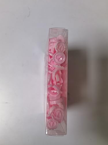 Glue Rings for Eyelash Extensions, 100Pcs Flower Shaped Plastic Lash Glue Rings with 2Pcs Spoolies for Lash Extensions, Pigment Rings, Makeup Glu