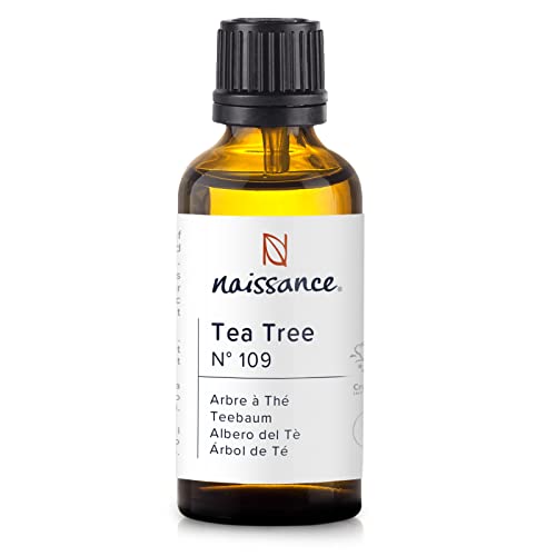 Naissance Tea Tree Essential Oil (No. 109) - 50ml - Pure, Natural, Cruelty Free, Vegan & Undiluted - Use in Diffusers, Aromatherapy & Homemade Fo
